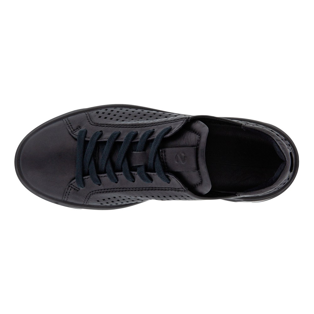 ECCO Womens Sneakers Black - Street Tray Laced - GDC-825109